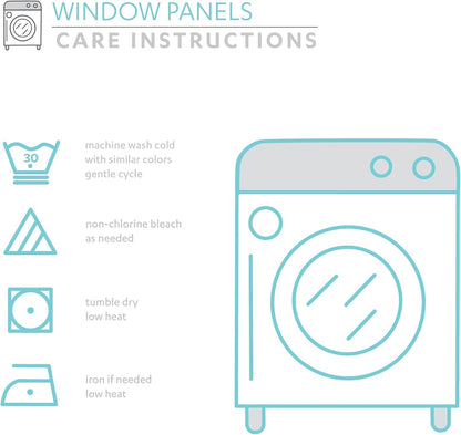 Mid Century Geo Light Filtering Window Curtain Panel Pair, 52" W X 84" L, Turquoise & Orange