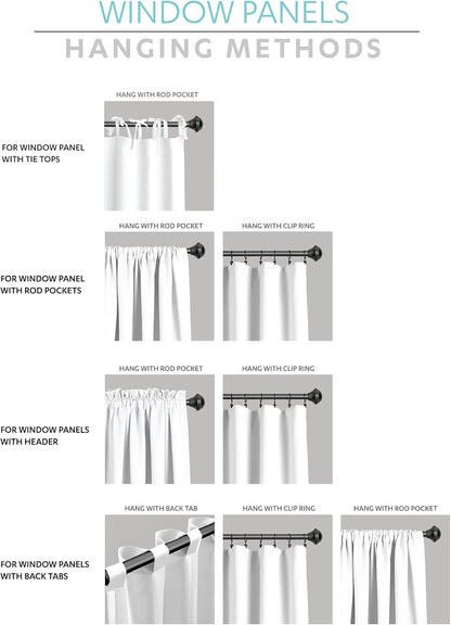 Mid Century Geo Light Filtering Window Curtain Panel Pair, 52" W X 84" L, Turquoise & Orange